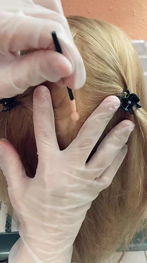 I may do alot of hair play because I’m obsessed with my new mannequin head 😅 #asmr #asmrsounds #asmrroleplay #scalpcheck #hairplucking #hairplay #brushing