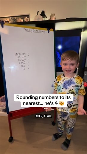 Confident 4-Year-Old Mastering Rounding Numbers