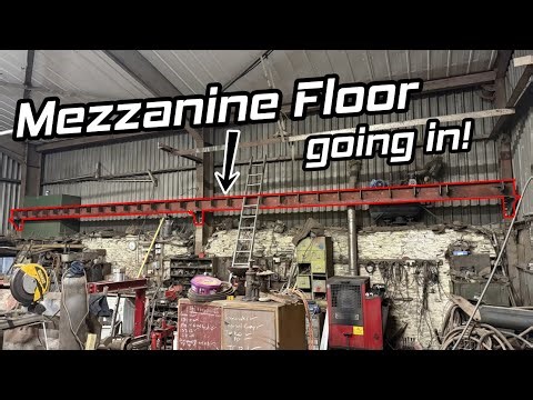 Mezzanine Floor steel going in! Part 3