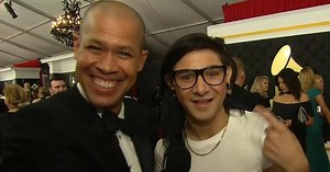Skrillex interview on the red carpet