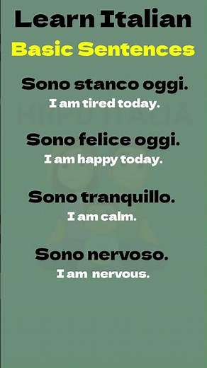 Basic Italian Sentences | Easy way to learn Italian | Italian lesson For beginners #learnitalian