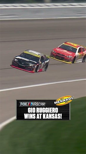 Gio Ruggiero claims his second career ARCA victory at Kansas Speedway 🏁 #arca #kansas #gioruggiero