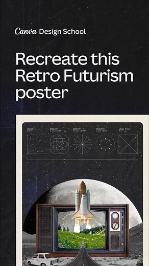 Recreate Retro Futurism Design Trends in Canva 2023