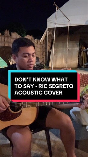 Don't Know What To Say — Acoustic Guitar Cover (Ric Segreto)