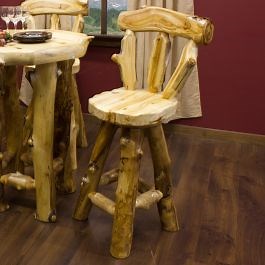 Aspen Lodge Log Bar Stool