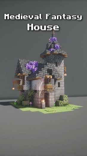 Minecraft: Medieval Fantasy House #minecraftbuilding #aesthetic #minecraft #fyp #minecrafttutorial