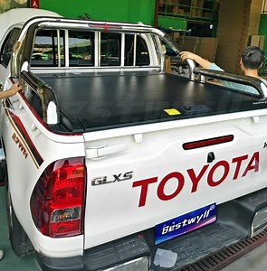 [Hot Item] BESTWYLL Pickup Truck Bed Manual Box Retractable Tonneau Cover for 2015  Toyota Hilux /Revo K46A