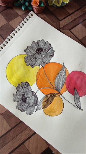 flower making tutorial with pen l how to make flower with pen #shorts #art #diy #craft #trending #yt