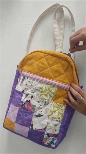 DIY Patchwork Backpack #fbreels #sewing #sewingproject #diyprojects #handmade #sew #patchwork #crafts #diy #diycrafts | DIY Cheng