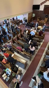 First singing together as one church at our first members' meeting! | Mount Pleasant Baptist Church