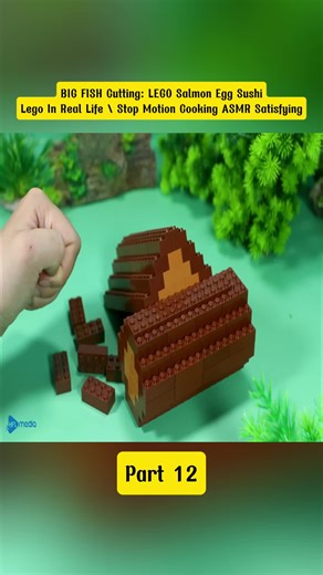 BIG FISH Cutting: LEGO Salmon Egg Sushi - Lego In Real Life \\ Stop Motion Cooking ASMR Satisfying #LEGOCooking #StopMotionASMR #LEGOFoodArt #part12