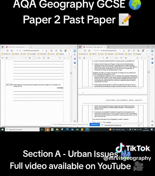 Year 11 - I have created a YouTube playlist containing past exam questions for each section of Paper 2 📝 This is a clip covering Urban Issues 🏙️ #geography #teacher #exam #gcse #aqa #geographyteacher #school #uk #education #bristol #revision #revisions #tiktok #reels #youtube #aqageography #exams #gcsegeography #geographygcse #year11 #edexcel #alevelgeography #geographyalevel #alevel #year13 #gcse2023 #revisiontips #gcsehelp