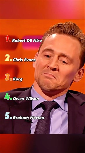 Tom Hiddleston's Most Insane Impressions #foryou #funny #ranking #moments #ranking #youtubeshorts