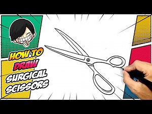 How to draw Surgical Scissors