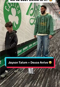 Jayson Tatum & Deuce Arrive for Celtics vs. Timberwolves