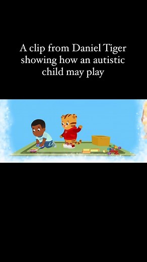 Mariam Shapera on Instagram: "I love this episode of Daniel Tiger (showing Max as an autistic character) so much that I wanted to share with you all another clip on how autistic children may play. At first Max is playing by himself and then Daniel Tiger joins in (he could be the perfect therapist🤣🤣🤣) I love this clip because it shows: 🧸Joint attention – it’s showing that autistic children typically develop joint attention differently from Neurotypical peers. Daniel Tiger decides to imitate M