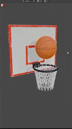 How I Made a Basketball Hook Net in Blender 🔥 #shorts #blender3d