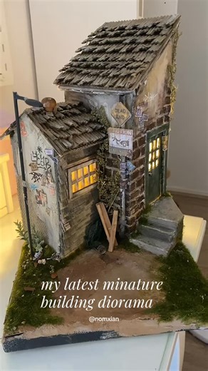 nomxian on Instagram: "my latest diorama so far, comment if you want me to tag you in my tutorial!! I also have a youtube with another indepth tutorial, link in bio. ill be making more dioramas soon :) #diorama #fyp #art #artist #viral"