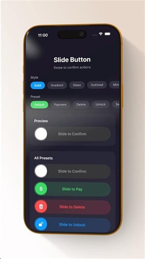 SwiftUI Slide to Action Button | Payment, Delete, Unlock | Haptics, Loading, Success States
