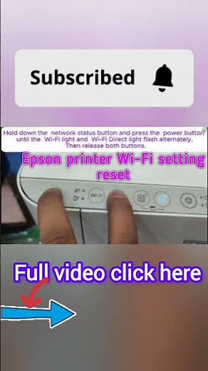 Epson L3156 printer Wi-Fi setting reset. How to reset Wi-Fi setting on Epson printer. #epson #ep