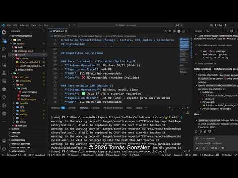 Vibe Coding (Java Swing): Suite de Productividad — Plan de Lectura + RSS Tech + Notas Markdown