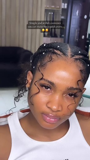 Simple and Stylish Cornrows Hairstyles for Quick Events