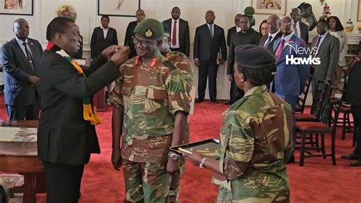 18K views · 277 reactions | President Emmerson Dambudzo Mnangagwa held an investiture of rank ceremony for General Emmanuel Matatu at the State House today | The News Hawks | Facebook