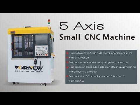Small 5-axis CNC Milling Machine|YORNEW VMC300 Mini 5 axis Mill