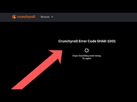 How to fix Crunchyroll error code shak 1001