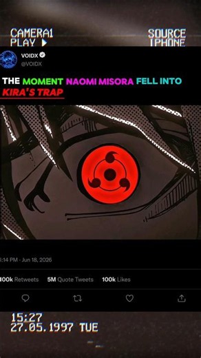THE MOMENT NAOMI MISORA FELL INTOKIRA'S TRAP#DeathNote #LightYagami #Kira #NaomiMisora #AnimeEdit