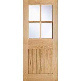 LPD Doors Cottage Stable 4L Unfinished Oak Doors 813 X 2032