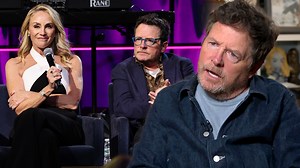 Michael J. Fox thanks his wife, Tracy Pollan, for being his "caregiver" over the course of his 34-year health battle with Parkinson's. | Entertainment Tonight