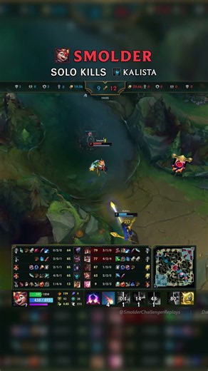 Smolder SOLO KILLS Kalista | EUW Master Patch 26.17 #shorts