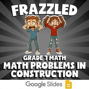 Math Problems in Construction FRAZZLED Math Game | No Prep Grade 7 Review