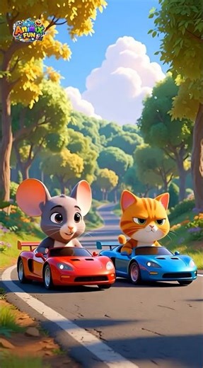 Can the mouse defeat the cat? #3danimation #cats #kids