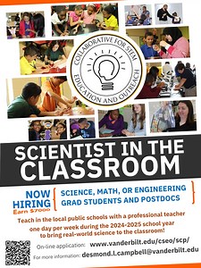 2024-2025 Scientist in the Classroom Partnership (SCP) program
