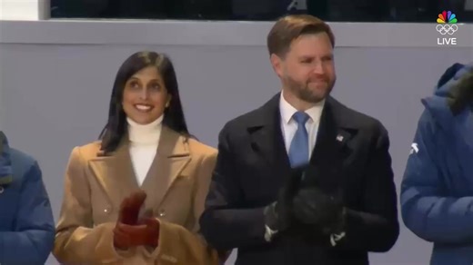 🚨 BREAKING: Vice President JD VANCE was just spotted leading the US contingent at the Milan, Italy Winter Olympics, with Second Lady Usha Looking VERY presidential! Vance also just met with PM Giorgia Meloni THAT'S 48 🇺🇸🇺🇸
