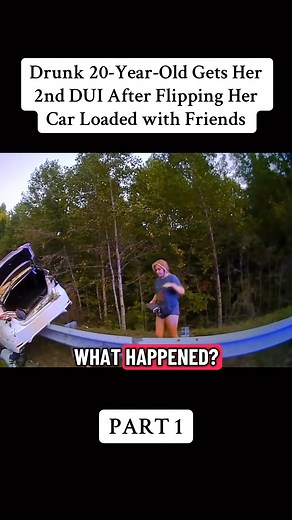 28K views · 408 reactions | Drunk 20-Year-Old Flips Car Full of Friends in Second DUI Crash — Police Bodycam Footage Reveals Chaos Watch full video in the first comment! | Audit Eye | Facebook