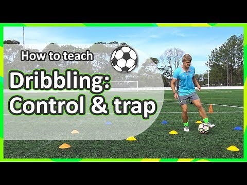 #3. How to teach: Dribbling › Control & trap | Soccer skills in PE (grade K-6)