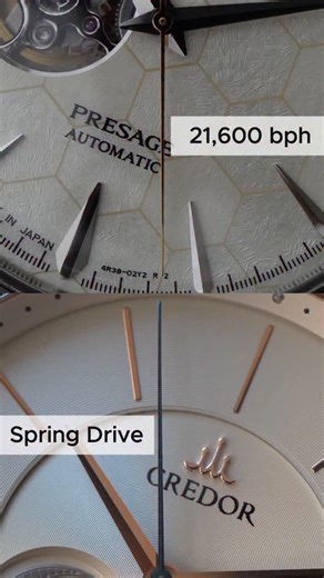 Provenance Watches on Instagram: "Spring Drive vs. Mechanical Movements Is a 36,000 Hi-Beat worth the additional stress on the escapement? It certainly looks a lot smoother! Perhaps the standard 28,800 bhp movement most commonly used by brands like Rolex and Omega is a sensible compromise - but it's hard to beat the buttery smooth sweep of Seiko's Spring Drive movement. Even at 36,000 bph, the ticks are still noticeable. 10 ticks per second to be precise. Whereas the Spring Drive has no ticks pe