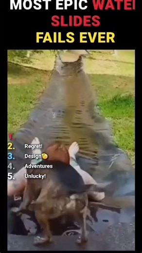 Ranking the Most Brutal Water Slide Moments 😭 #shorts #fails #trending