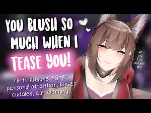 Flirty Kitsune treats Your Loneliness 💗 [Amagi | F4A ASMR Binaural | Scalp Massage & Ear Cleaning]
