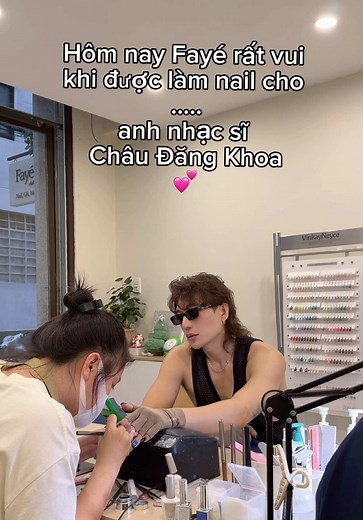 Nghệ thuật nail của Fayé cho Châu Đăng Khoa