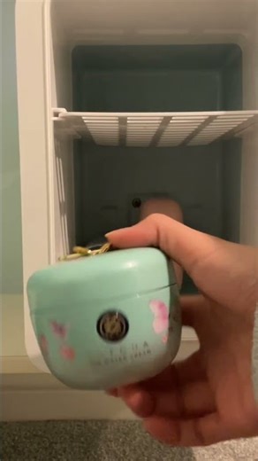 New mini fridge!❄️||#aesthetic #minifridgerestock #asmr #skincare #blowup #foryou #fypage