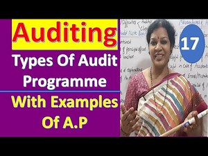 17. "Types of Audit Programme With Examples Of Audit Programme" from Auditing Subject Video Lecture | Crash Course for UGC NET Commerce (English)