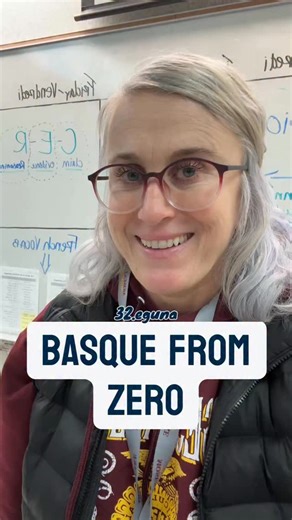 Day 32 of speaking Basque from zero. Eta orain zer? You did 30 days with me. That matters. Now tell me, what is your next step? Pick one - Keep doing one Basque word a day - Learn 5 survival phrases for real life - Practice mini conversations - Focus on pronunciation Comment “eta orain zer?” and tell me your next step. Bihar arte!👋🏼 ___________ #BasqueAmerican #minoritylanguages #LearnBasque #Euskara #Basque | Basque with Esther