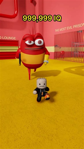 999,999 IQ escape RED LAVA'S PRISON RUN! #roblox #shorts #rblx