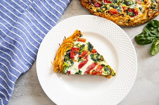Sweet Potato Crust Quiche