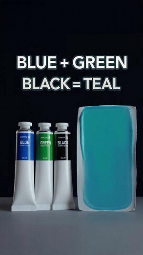 Mixing 3 Colors Until I Got This Perfect Teal ✨