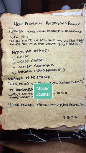 Working on my “Abide” journal tonight. #journal #handmadebook #bible #mywordoftheyear2026 #FaithTok